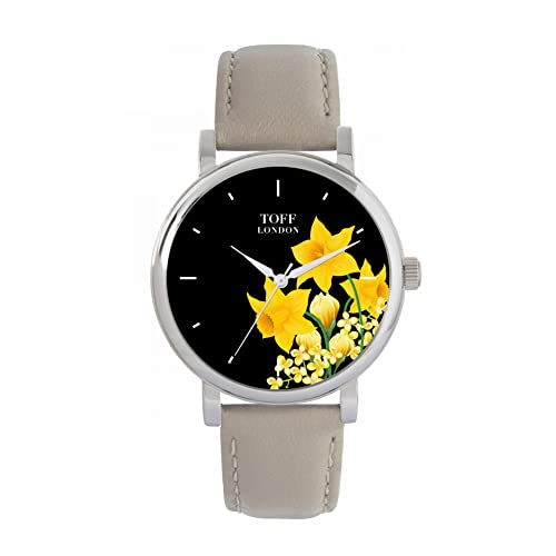 Toff London Gelbe Narzissen-Blumenuhr von Toff London