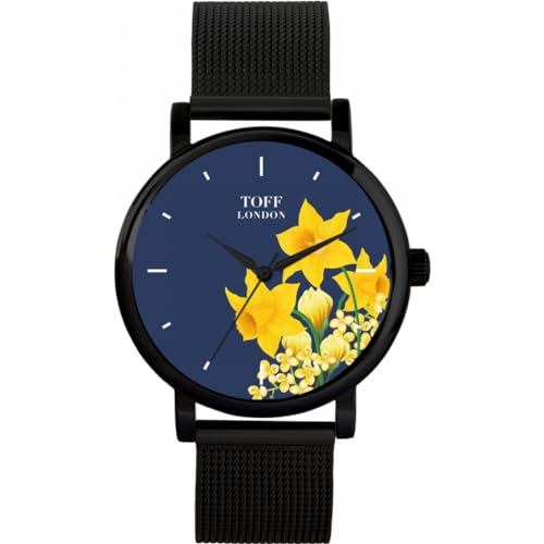 Toff London Gelbe Narzissen-Blumenuhr von Toff London