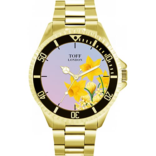 Toff London Gelbe Narzissen-Uhr von Toff London