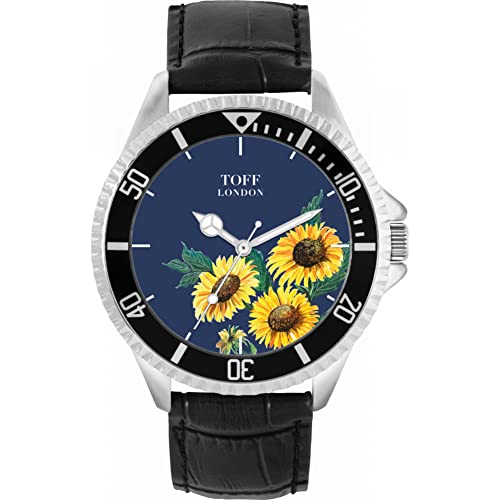 Toff London Gelbe Sonnenblume-Blumen-Uhr von Toff London