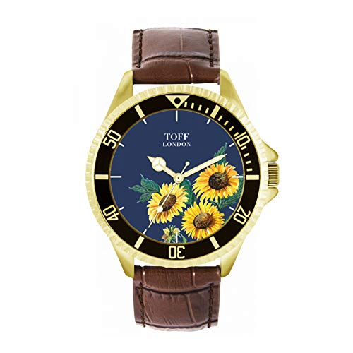 Toff London Gelbe Sonnenblume-Blumen-Uhr von Toff London