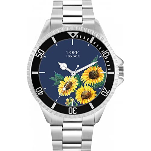 Toff London Gelbe Sonnenblume-Blumen-Uhr von Toff London