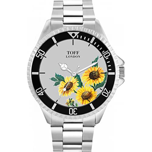 Toff London Gelbe Sonnenblume-Blumen-Uhr von Toff London