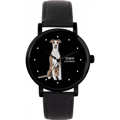 Toff London Gestreifte beige Whippet-Hundeuhr von Toff London