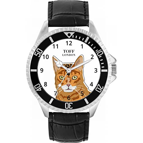Toff London Ginger Bengal Head Cat Watch von Toff London