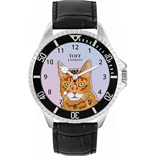 Toff London Ginger Bengal Head Cat Watch von Toff London