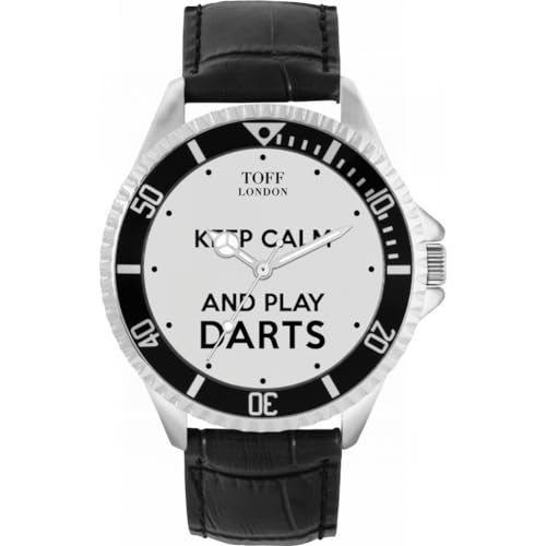 Toff London Grau Bleib ruhig und Spiele Darts Batons Watch von Toff London