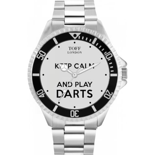 Toff London Grau Bleib ruhig und Spiele Darts Batons Watch von Toff London