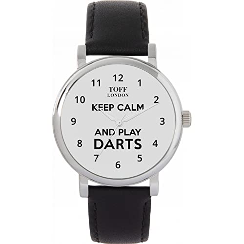 Toff London Grau Bleib ruhig und Spiele Darts Batons Watch von Toff London