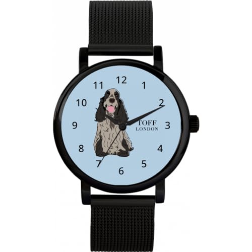 Toff London Graue CockerSpaniel-Hundeuhr von Toff London