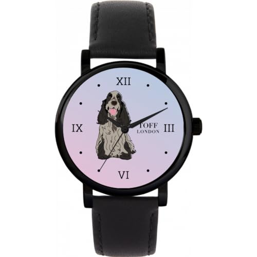 Toff London Graue CockerSpaniel-Hundeuhr von Toff London