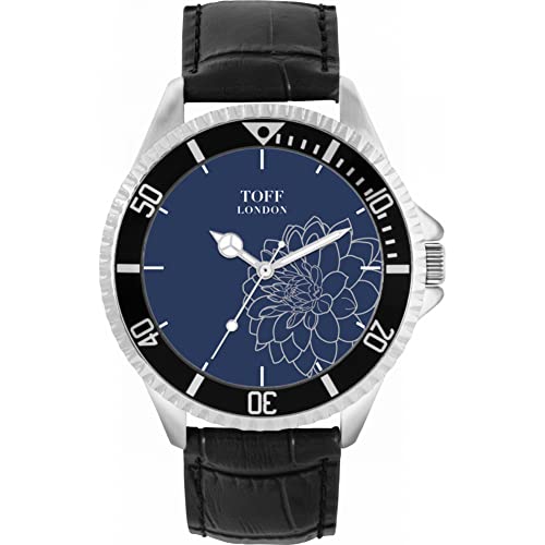 Toff London Graue Dahlie-Blumen-Uhr von Toff London