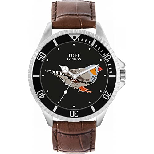 Toff London Graue Fink-Vogeluhr von Toff London