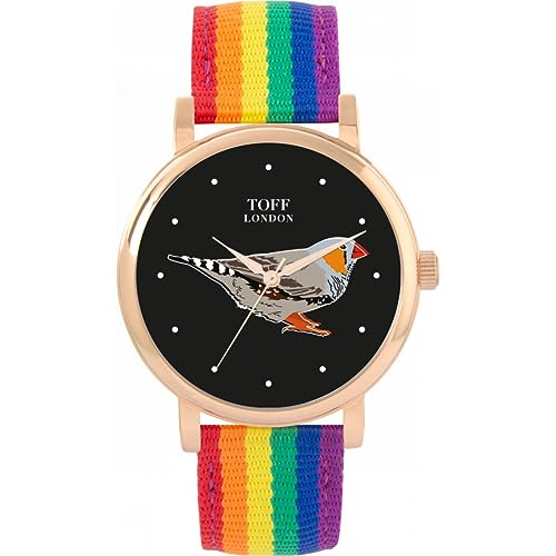 Toff London Graue Fink-Vogeluhr von Toff London