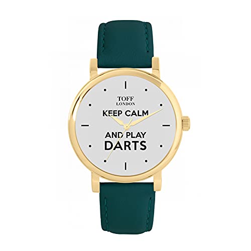 Toff London Graue Keep Calm and Play Darts Batons Uhr von Toff London