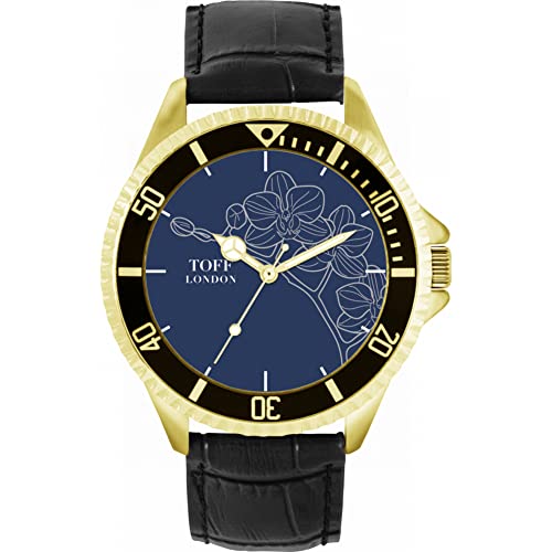 Toff London Graue Orchideen-Blumen-Uhr von Toff London