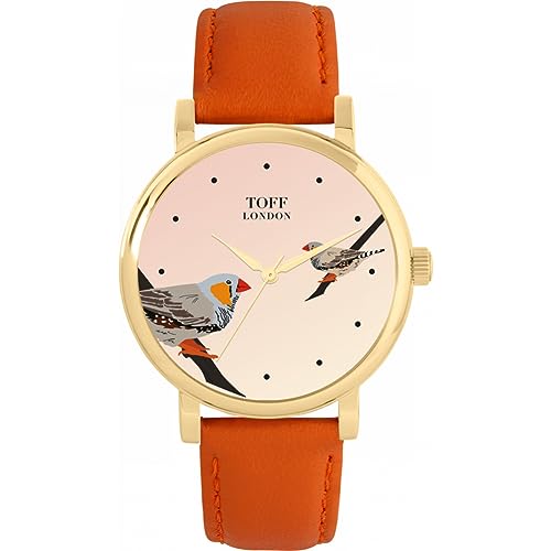 Toff London Graue Zwei-Finken-Uhr von Toff London