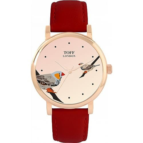 Toff London Graue Zwei-Finken-Uhr von Toff London