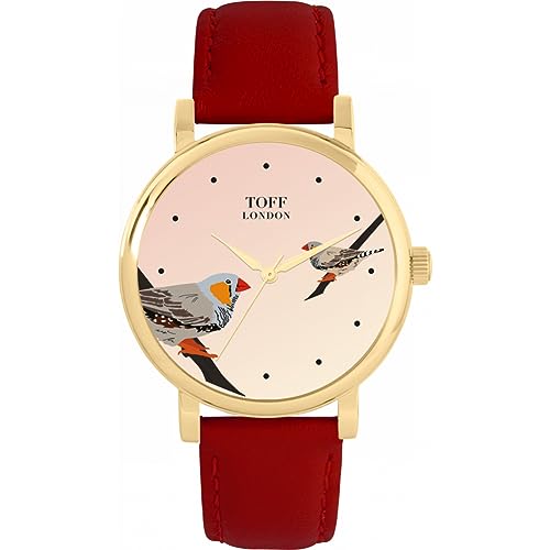 Toff London Graue Zwei-Finken-Uhr von Toff London