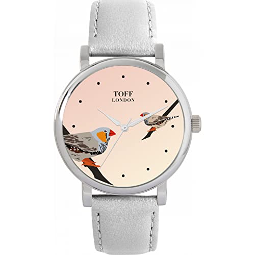 Toff London Graue Zwei-Finken-Uhr von Toff London