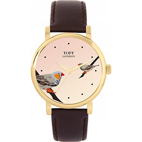 Toff London Graue Zwei-Finken-Uhr von Toff London