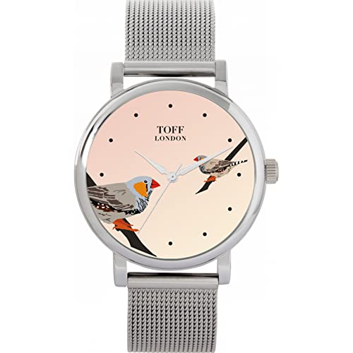 Toff London Graue Zwei-Finken-Uhr von Toff London