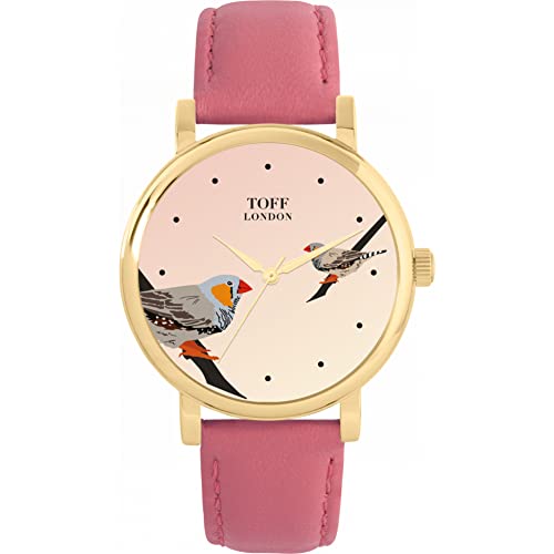 Toff London Graue Zwei-Finken-Uhr von Toff London