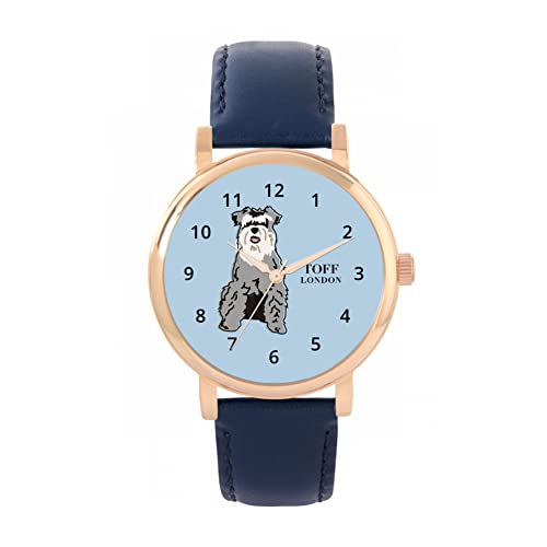 Toff London Graue Zwergschnauzer-Hundeuhr von Toff London