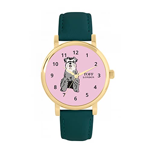 Toff London Graue Zwergschnauzer-Hundeuhr von Toff London