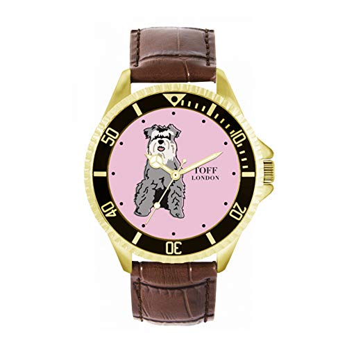 Toff London Graue Zwergschnauzer-Hundeuhr von Toff London