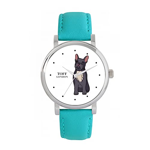 Toff London Graue französische Bulldoggen-Uhr von Toff London