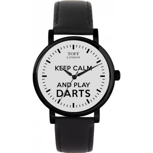 Toff London Grey Keep Calm and Play Darts Batons Uhr von Toff London