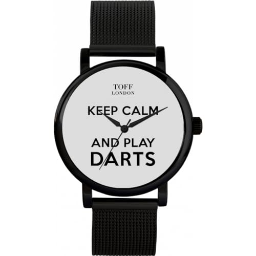 Toff London Grey Keep Calm and Play Darts Watch von Toff London