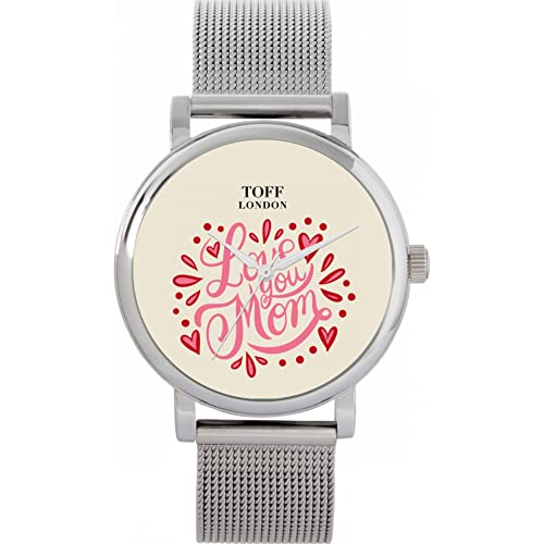 Toff London Damenuhr „Love You Mom Hearts“. von Toff London