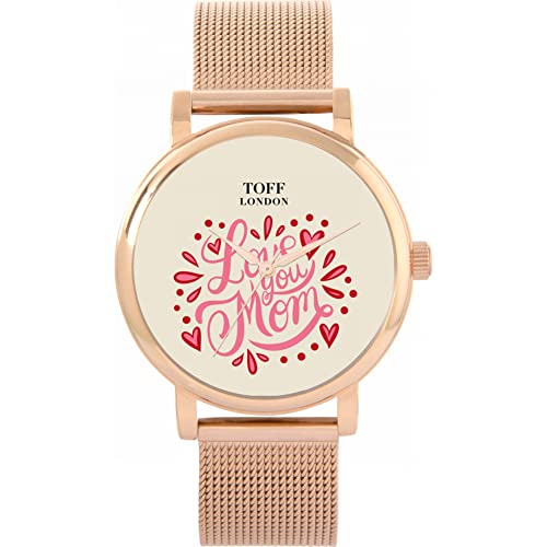 Toff London Damenuhr „Love You Mom Hearts“. von Toff London