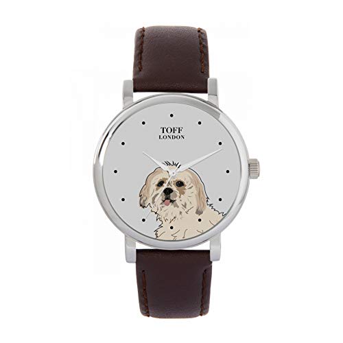 Toff London Lhasa Apso Head Dog Watch von Toff London