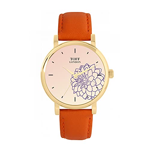 Toff London Lila Dahlie-Blumenuhr von Toff London