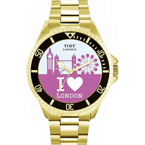 Toff London Lila London City Skyline Uhr von Toff London