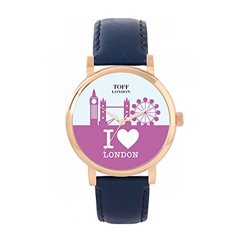 Toff London Lila London City Skyline Uhr von Toff London