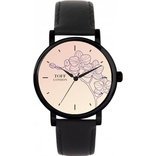 Toff London Lila Orchideen-Blumenuhr von Toff London