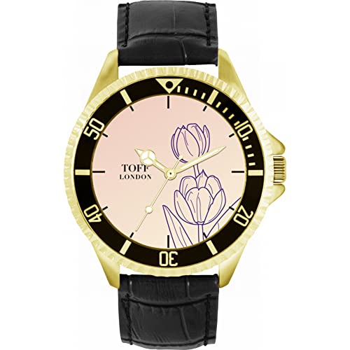 Toff London Lila Tulpe-Blumen-Uhr von Toff London