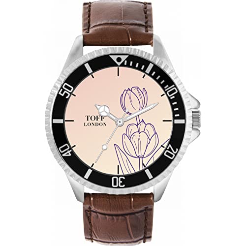 Toff London Lila Tulpe-Blumen-Uhr von Toff London