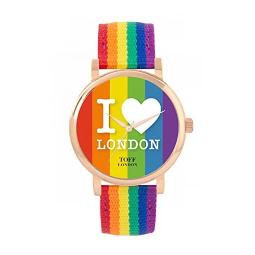 Toff London Mehrfarbige I Love London Uhr von Toff London