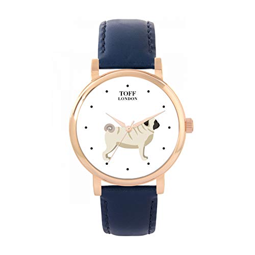 Toff London Mops-Hundeuhr von Toff London