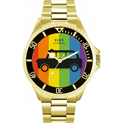 Toff London Multicolour Black Taxi Uhr von Toff London