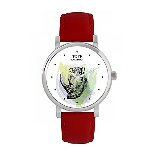 Toff London Nashorn-Aquarell-Uhr von Toff London