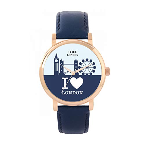 Toff London Navy London City Skyline Uhr von Toff London