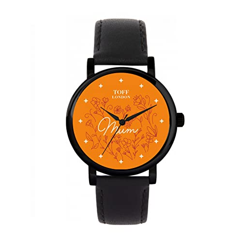 Toff London Orange Blumen Mama Uhr von Toff London