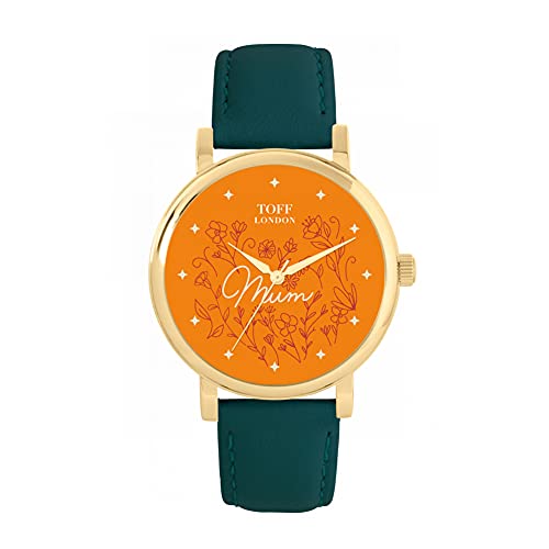 Toff London Orange Blumen Mama Uhr von Toff London