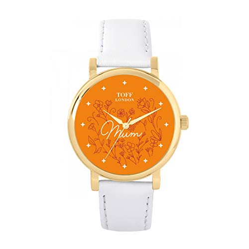 Toff London Orange Blumen Mum Watch von Toff London